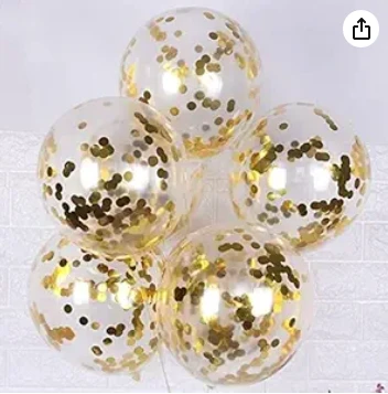 Flyloons 25 pcs Golden Metallic Chrome Balloons for Birthday Decoration items celebration Anniversary Girls Boys Men Women