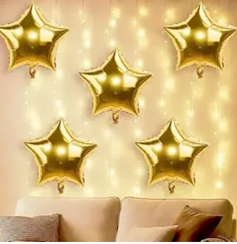 Flyloons 25 pcs Golden Metallic Chrome Balloons for Birthday Decoration items celebration Anniversary Girls Boys Men Women