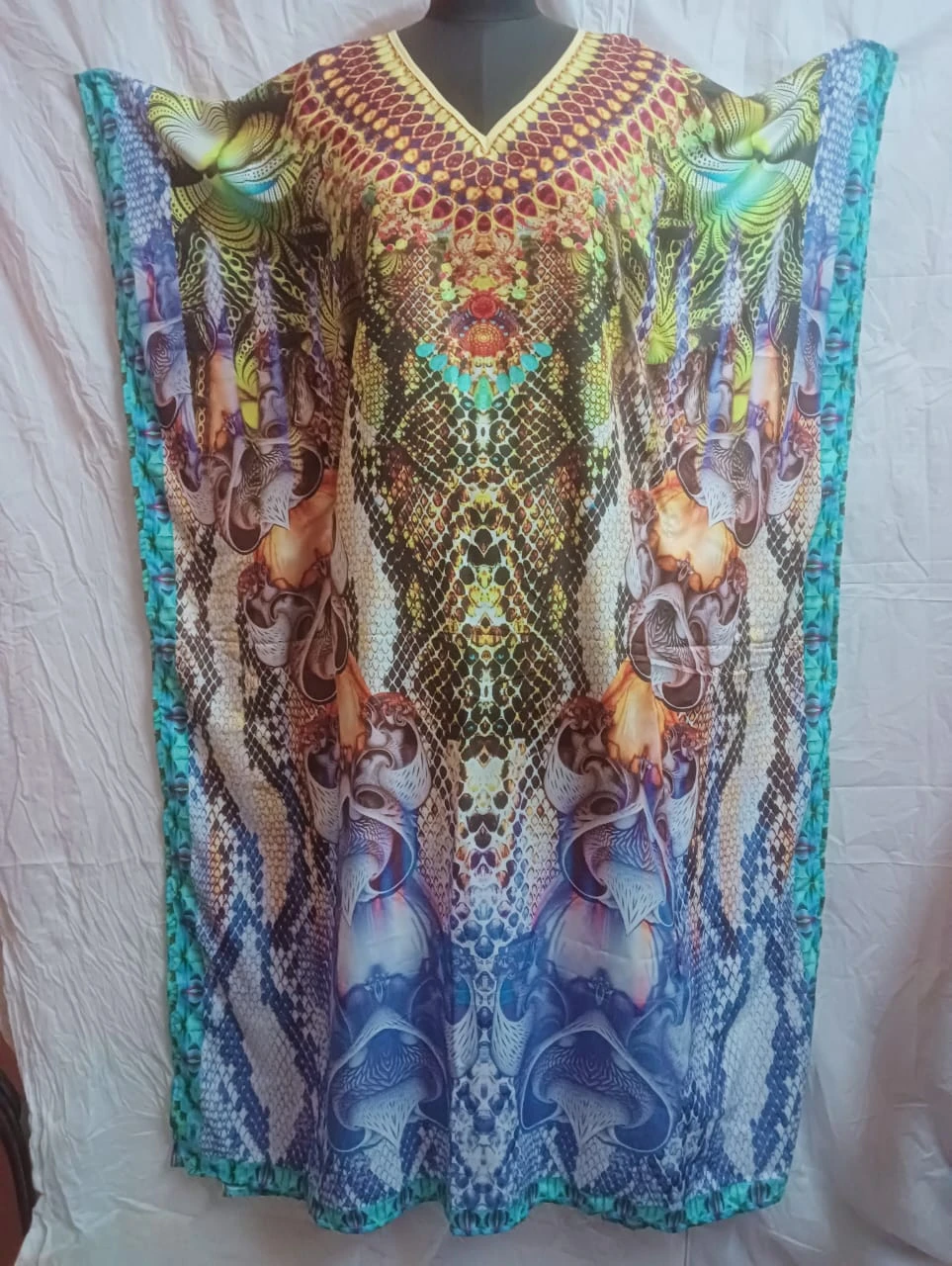 Women's Digital Print Kaftan/Bikini Coverup