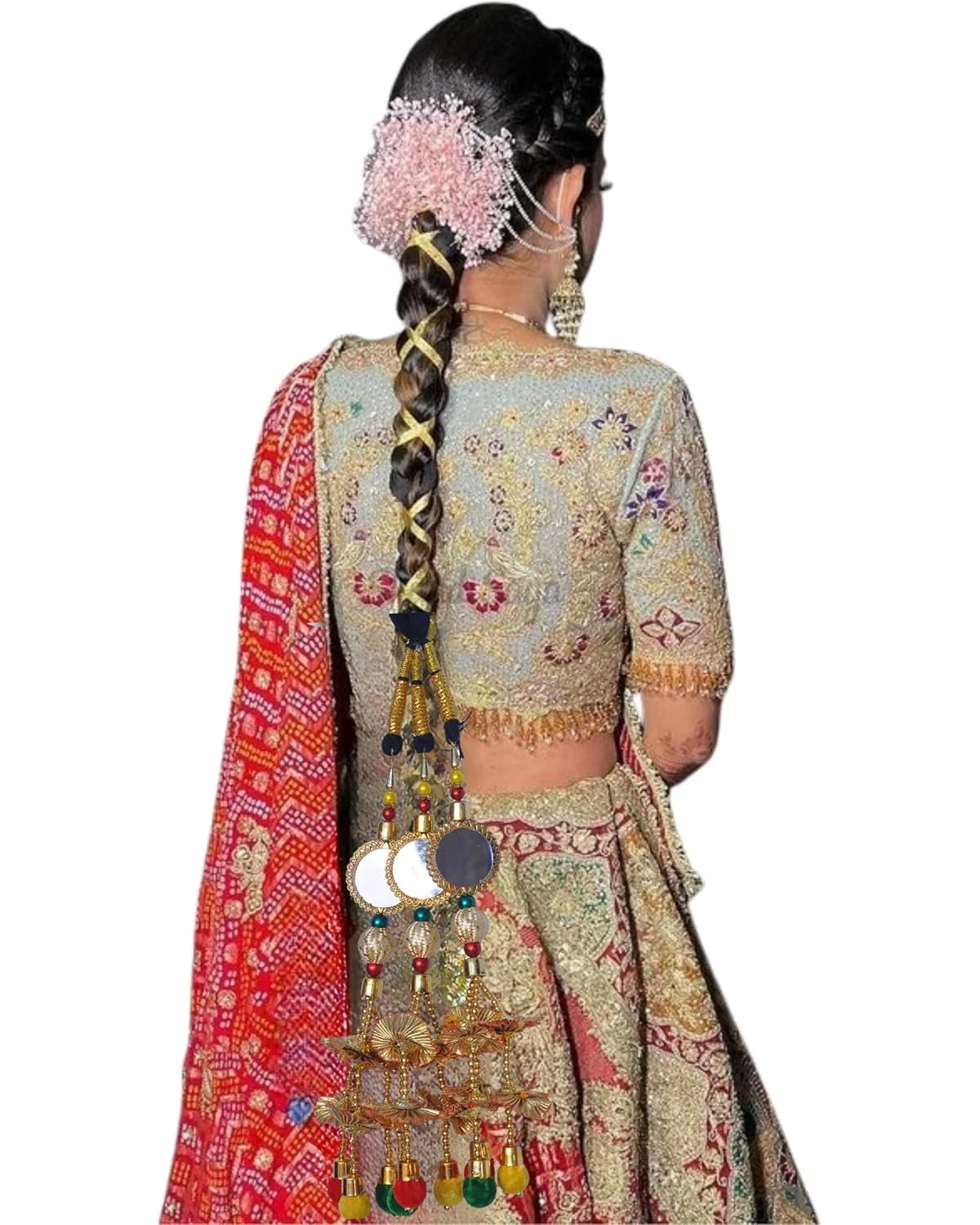 Traditional Punjabi Paranda for Women & Girls Handmade Hair Parandi Choti Bridal Wedding Braid Extension Ethnic Hair Accessory for Parties & Festivals