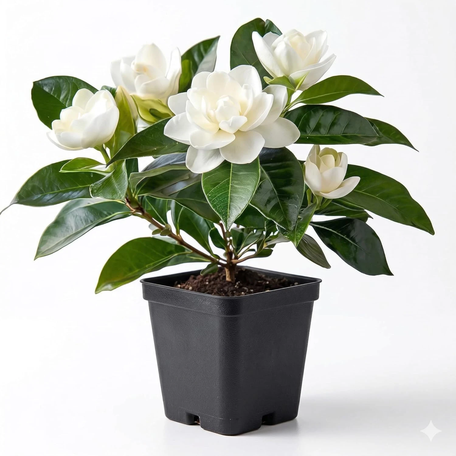 Gandharaj Flower Plant Live – Grafted Hybrid Gardenia | Fragrant Desi Sugandharaj for Home Garden & Outdoor | All Season Blooming Aromatic Plant | with Pot (pack of 1)