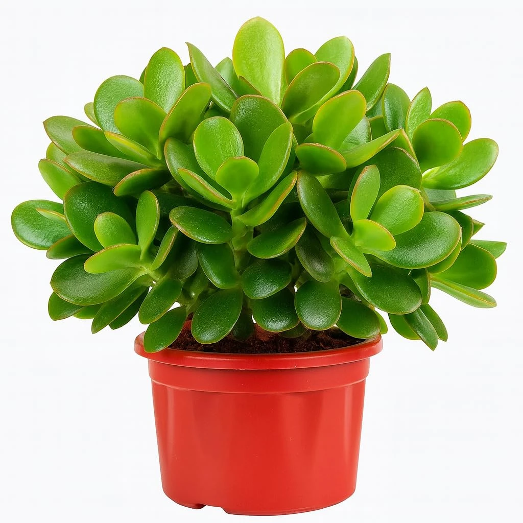 Live Jade Plant with Pot | Good Luck & Vastu Money Plant for Home & Office | Low-Maintenance Indoor Succulent for Desk, Balcony & Gifting | Fresh Healthy Plant