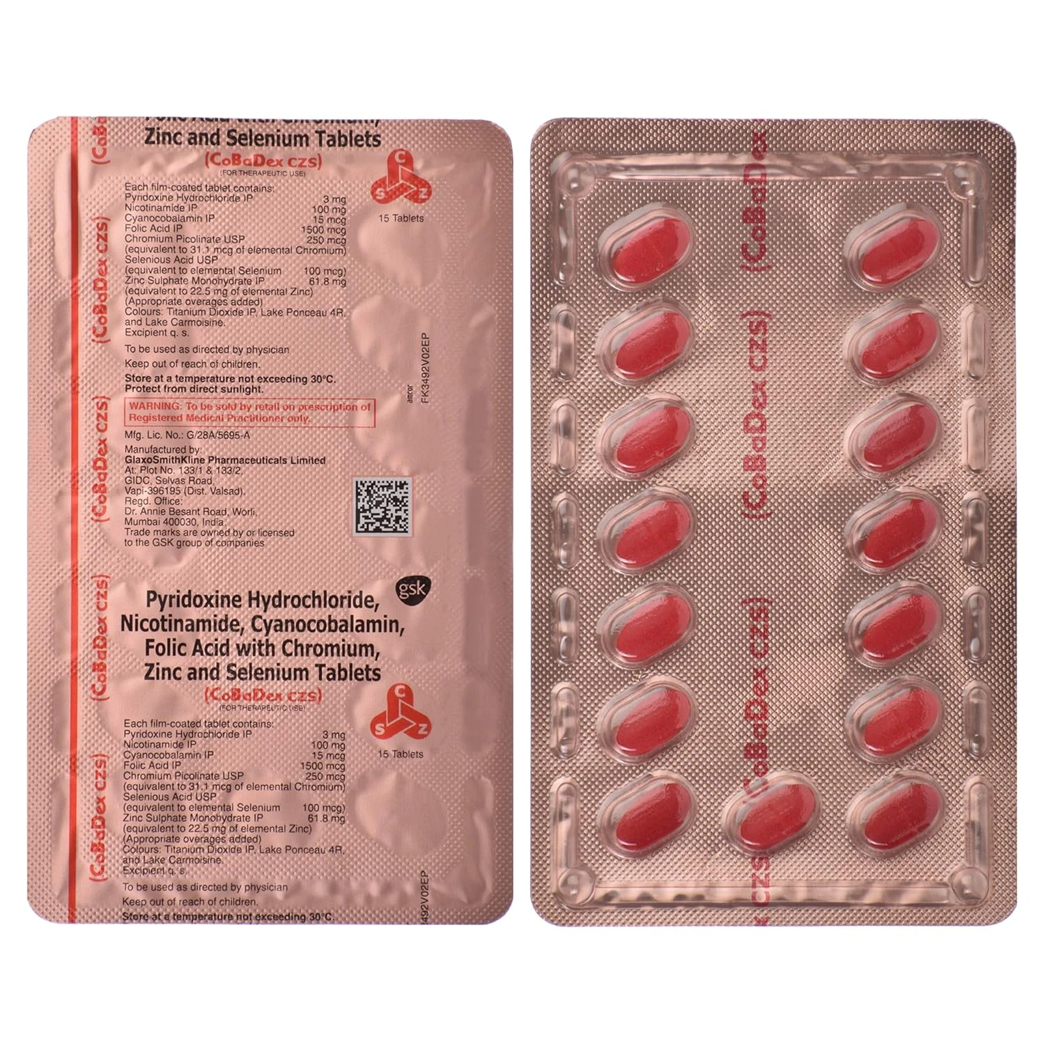 Cobadex CZS - Strip of 15 Tablets