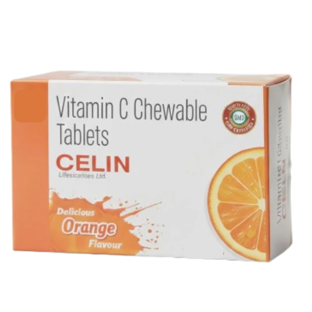 Vitamin C Chewable Tablet for Immunity Skin Vegan Formula for Men Women & Kids (Orange Flavour Vitamin C) (75 Tablets)